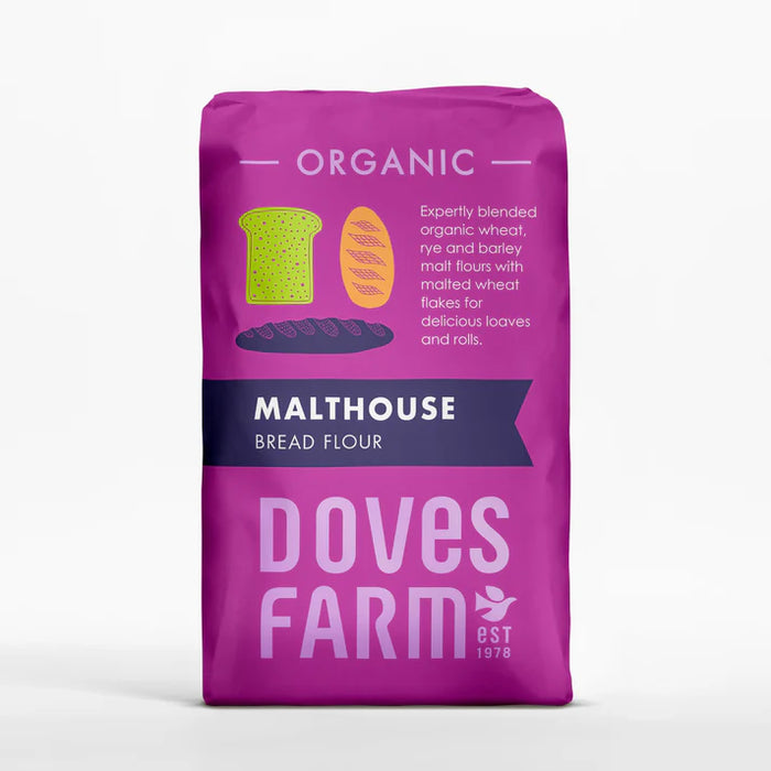 Doves Farm Organic Malthouse Bread Flour 5 x 1kg