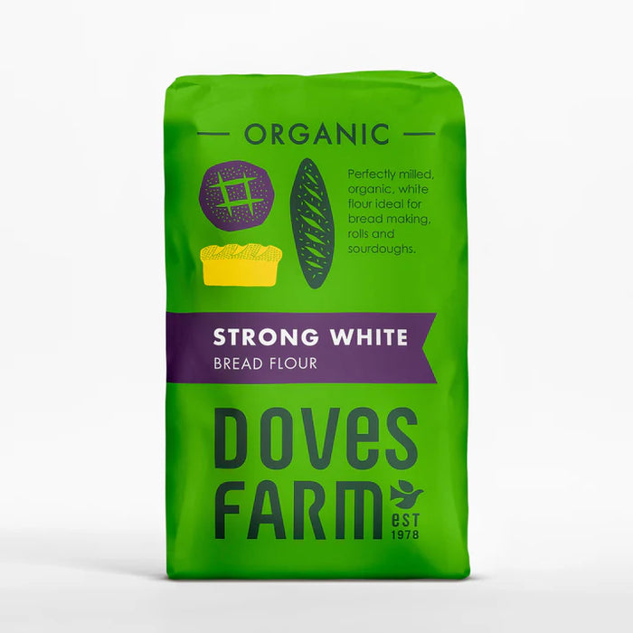 Doves Farm Organic Strong White Bread Flour 5 x 1.5kg