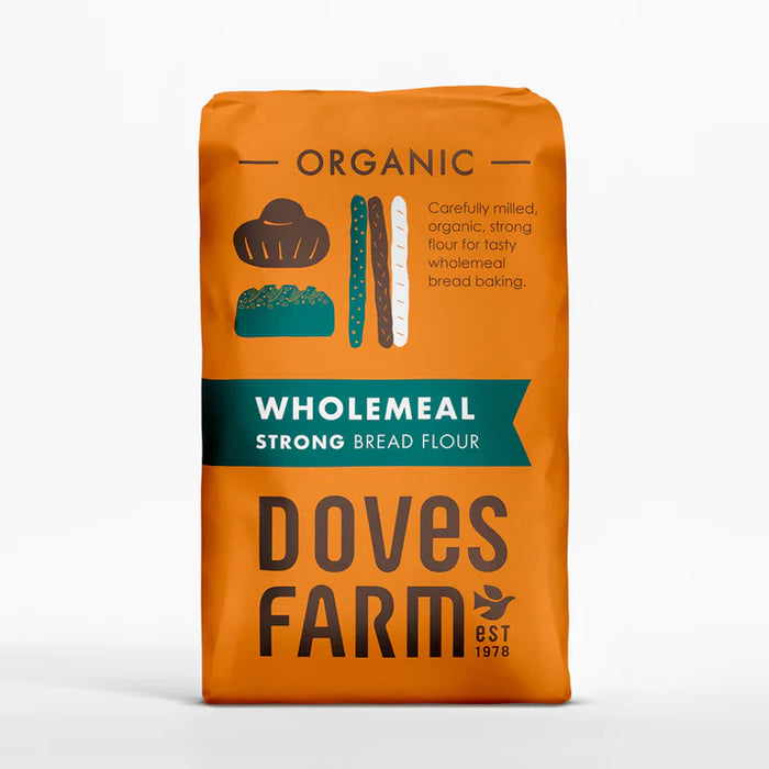 Doves Farm Organic Strong Wholemeal Bread Flour 5 x 1.5kg