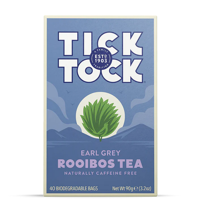 Tick Tock Earl Grey Rooibos Tea 40 Bags x 4