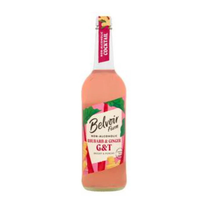 Belvoir Non Alcoholic Rhubarb & Custard G&T 6 x 750ml