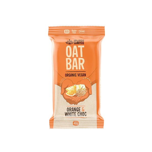 Iswari Orange & White Chocolate Oat Bar 18 x 40g