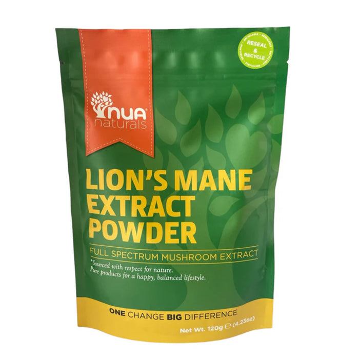 Poudre d'extrait de crinière de lion de Nua Naturals 120 g