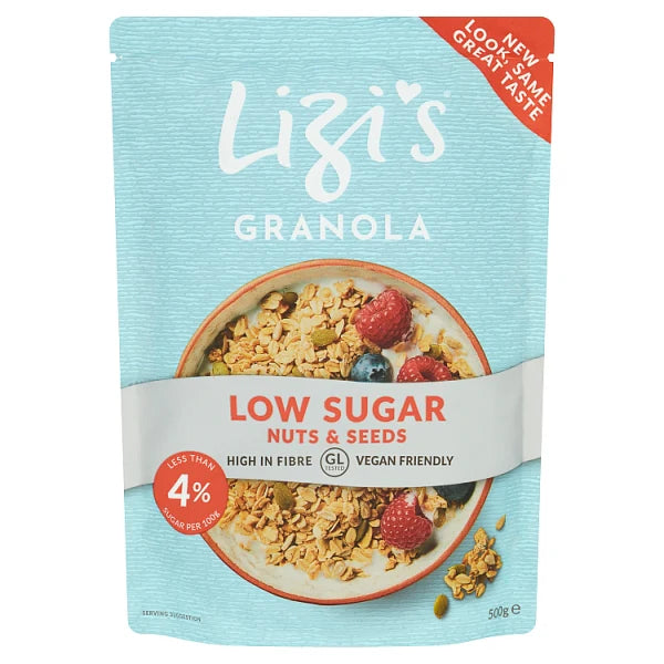 Granola à faible teneur de Lizi 10 x 450g