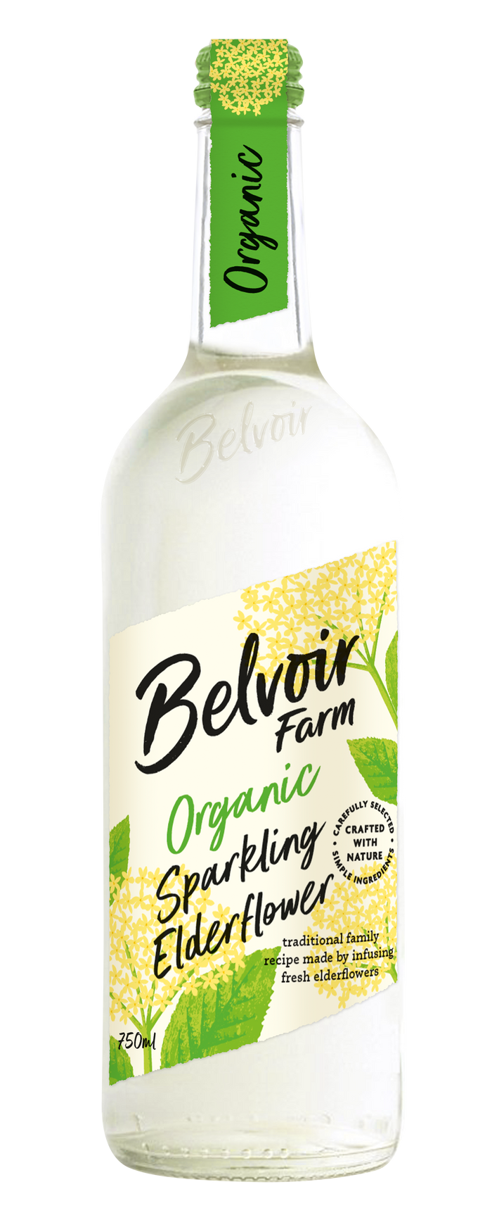 Belvoir Organic Sparkling Elderblume Presse 6 x 750 ml