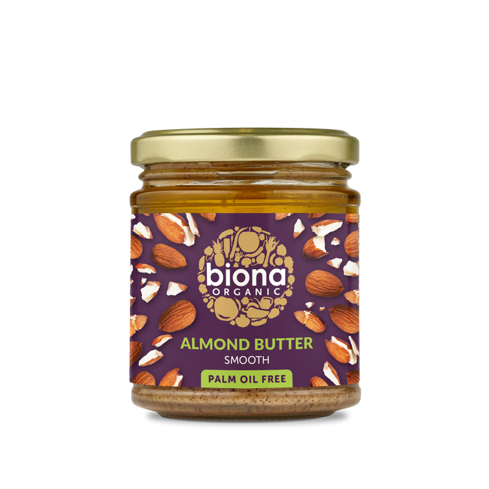 Biona glatte Bio -Mandelbutter 6 x 170 g