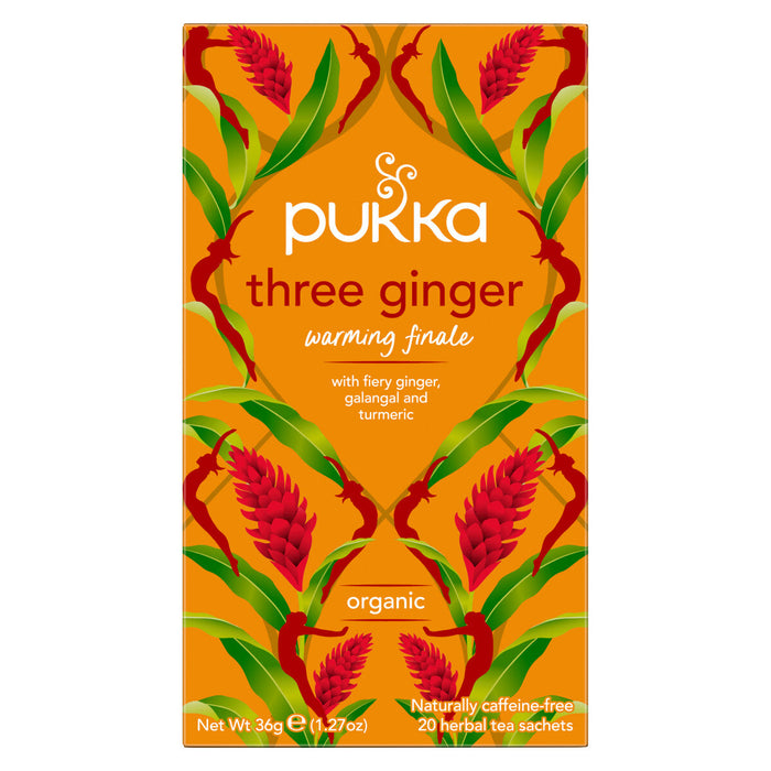 Pukka Three Ginger Tea 20 sacs x 4