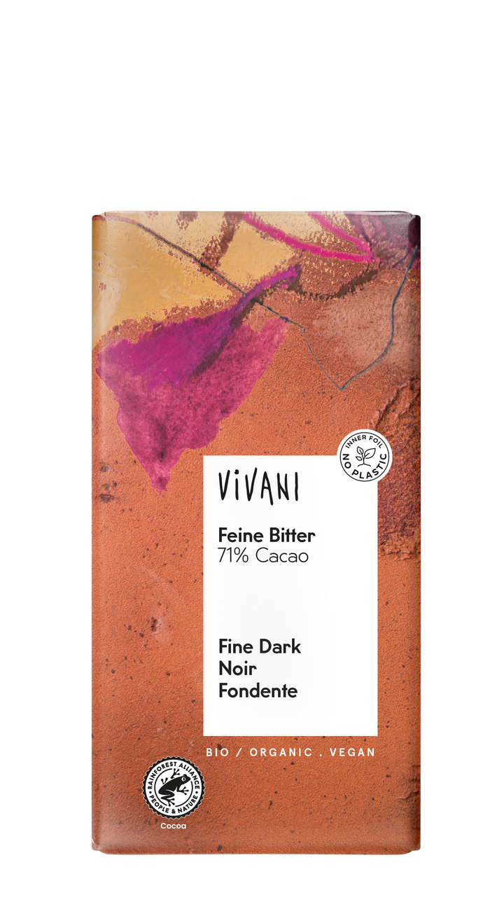 Vivani 71% Cacao Dark Chocolate Bar 10 x 100g