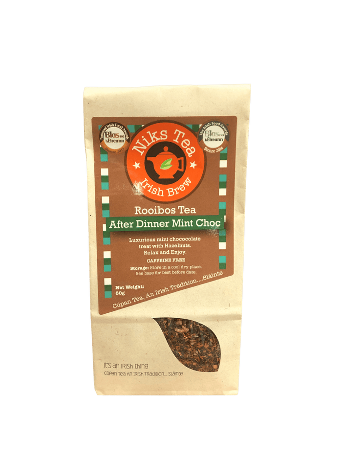 Niks Tea rooibos après le dîner à la menthe Choc 80g