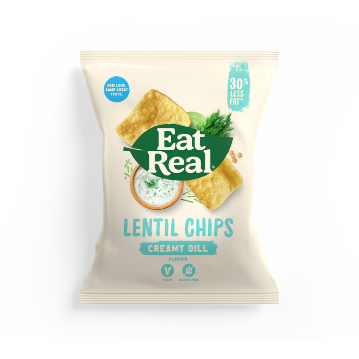 Essen Sie echte cremige Dill -Linsen -Chips 10 x 113g