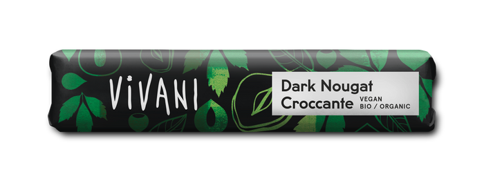 Vivani dunkler nougat croccante bar 18 x 35g