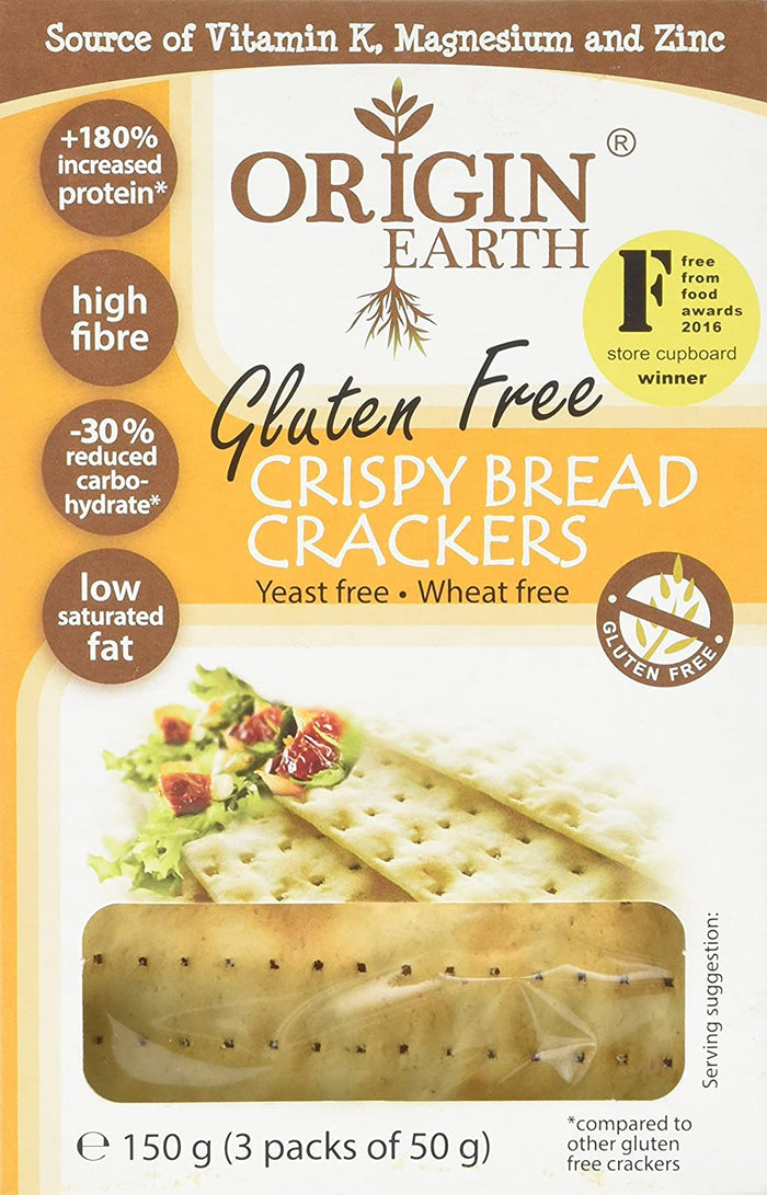 Origin Earth Crispy Bread Crackers 10 x 150g