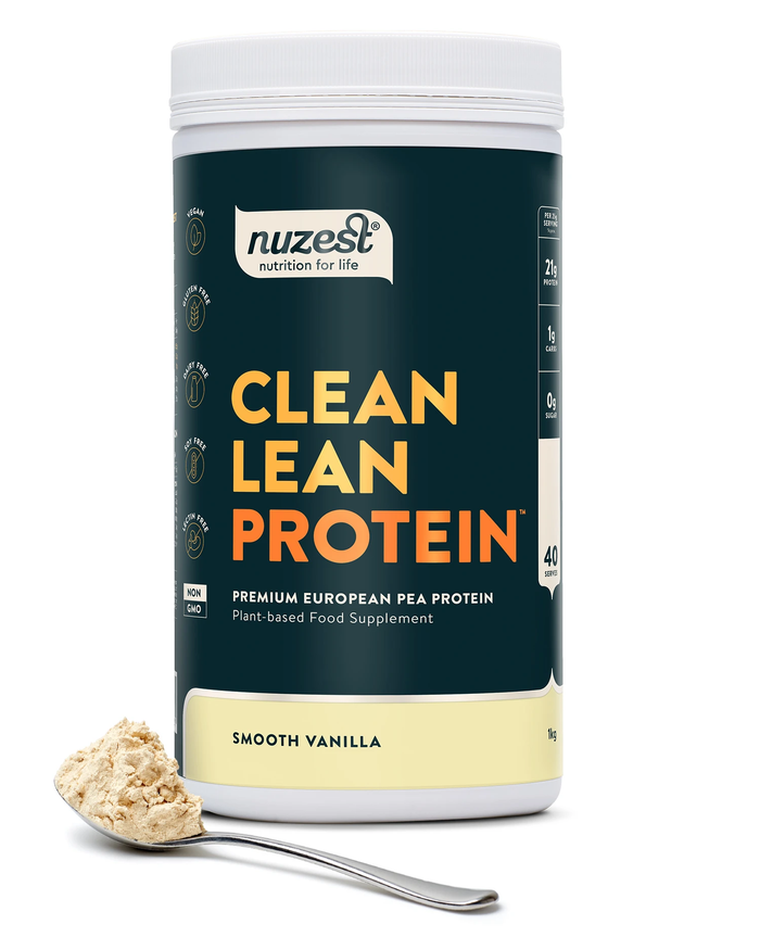 Nuzest glatte Vanille -Erbsen -Proteinpulver 1 kg