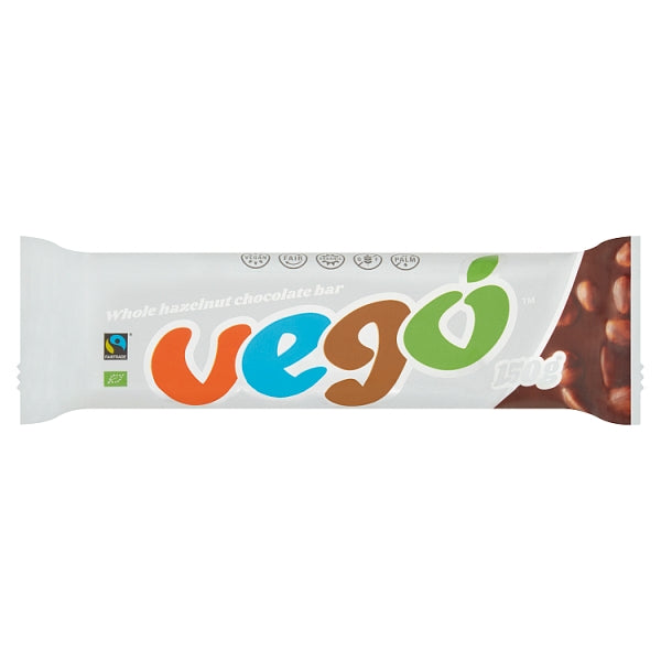 Vego Ganzes Haselnuss -Schokoladenbar 20 x 150 g