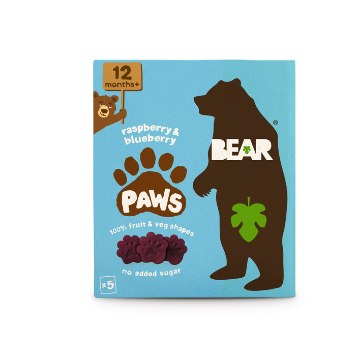 Bear Paws Framboise &amp; Myrtille 5 Pack x 4