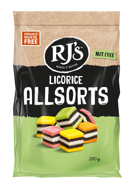 RJs Alkohol Allsorts 12 x 280g