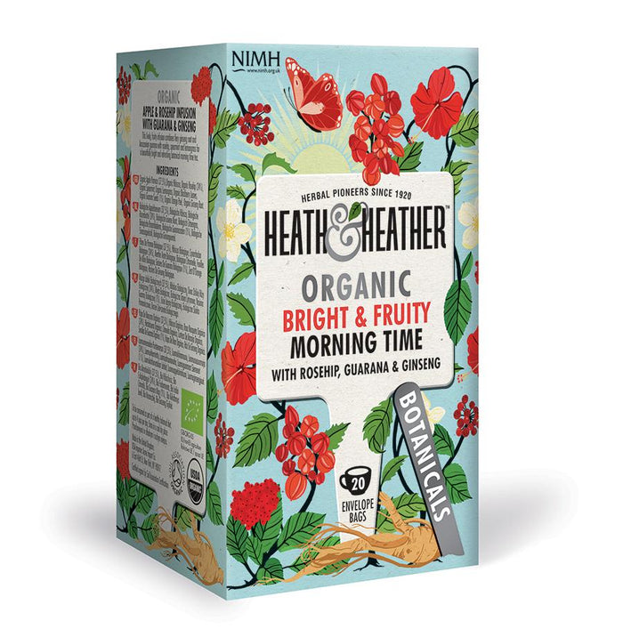 Heath & Heather Organic Morning Time Tea 20 Bags x 6