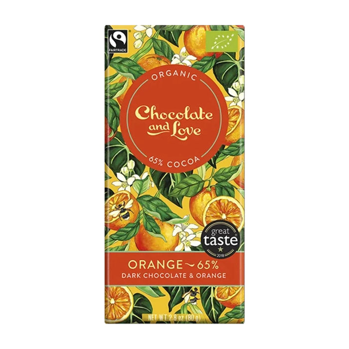 Chocolate & Love Chocolate noir et Orange Bar 14 x 80G