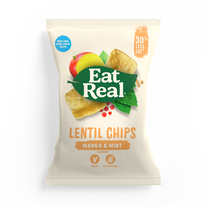 Eat Real Mango Mint Lentil Chips 10 x 113g