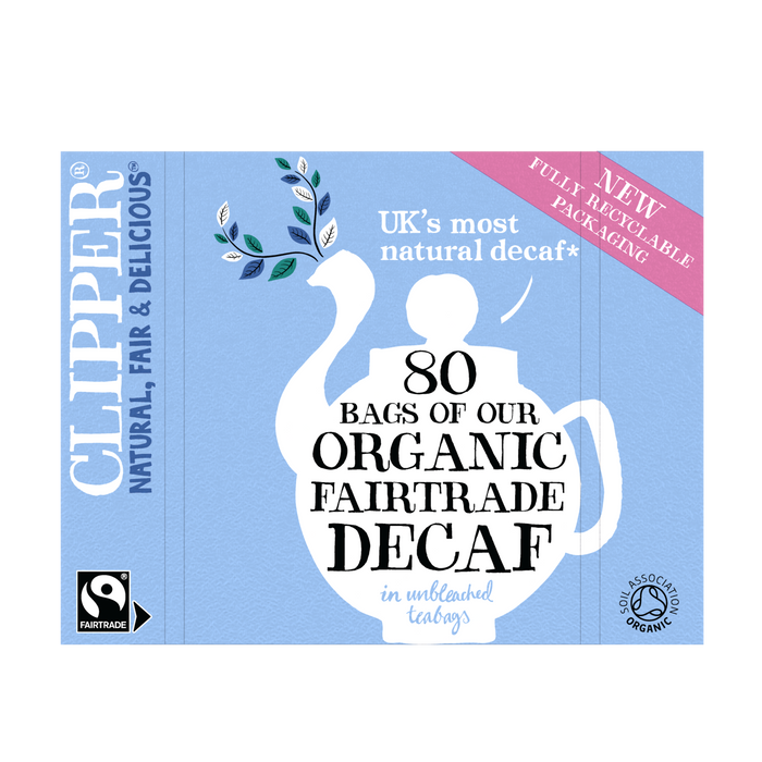 Clipper Organic Decaf Tea 80 sacs x 4