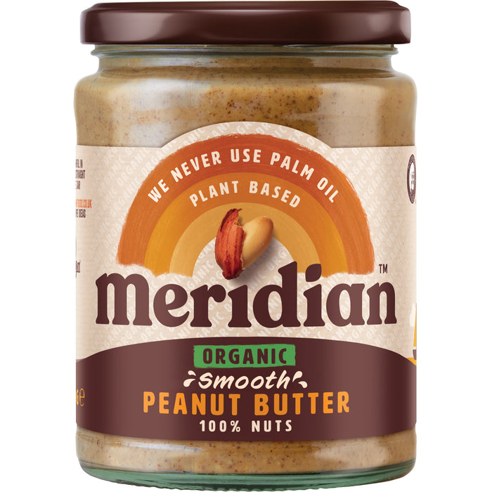 Meridian Organic Smooth Peanut Butter 100% Nuts 6 x 470g