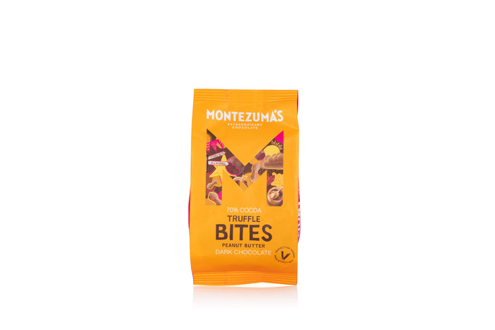 Montezumas dunkle Erdnussbutter -Trüffel -Bisse 8 x 120 g