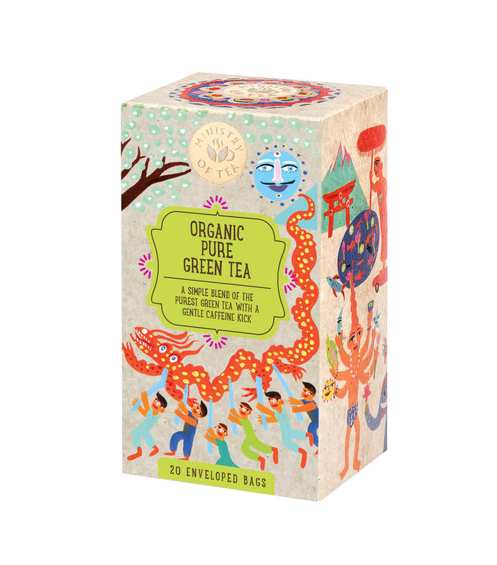 Ministry of Tea Organic Pure Green Tea 20 Bags x 6