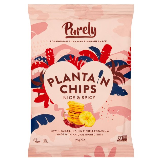 Purely Nice &amp; Spicy Kochbananenchips 10 x 75g