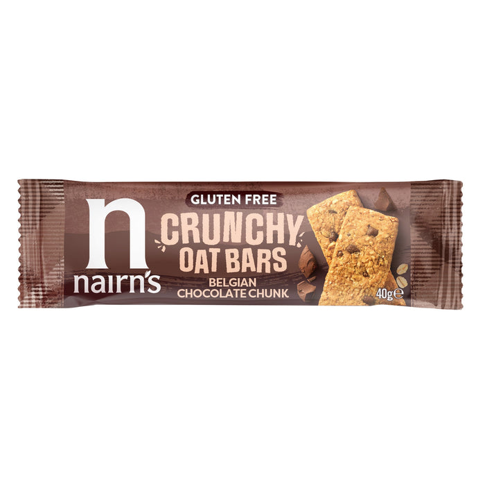 Nairns Belgian Choc Chunks Crunchy Oat Bars 4 Pack x 10