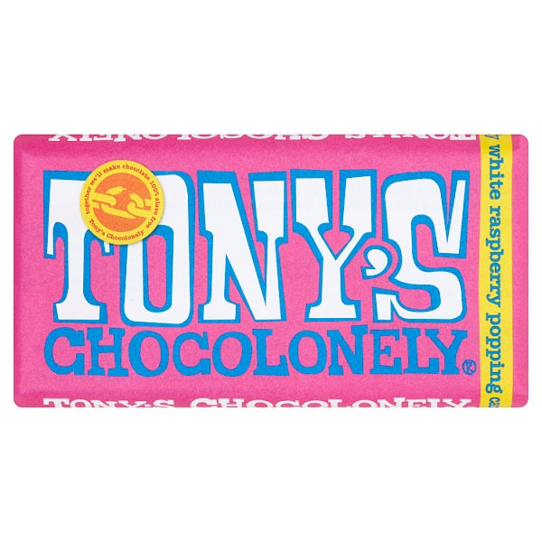 Tony's Chocolonely White Chocolate Raspberry 15 x 180g