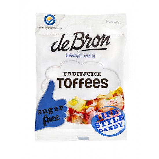 De Bron Caramels aux fruits et jus sans sucre 12 x 90 g