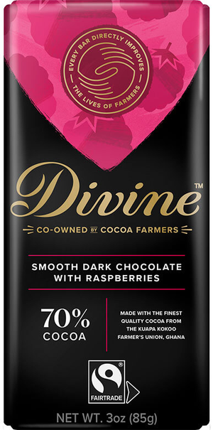 Divine 70% de chocolat noir et de framboise 18 x 90g