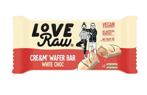 LOVERAW Weiße Schokoladen -Wafer -Bar 12 x 43g