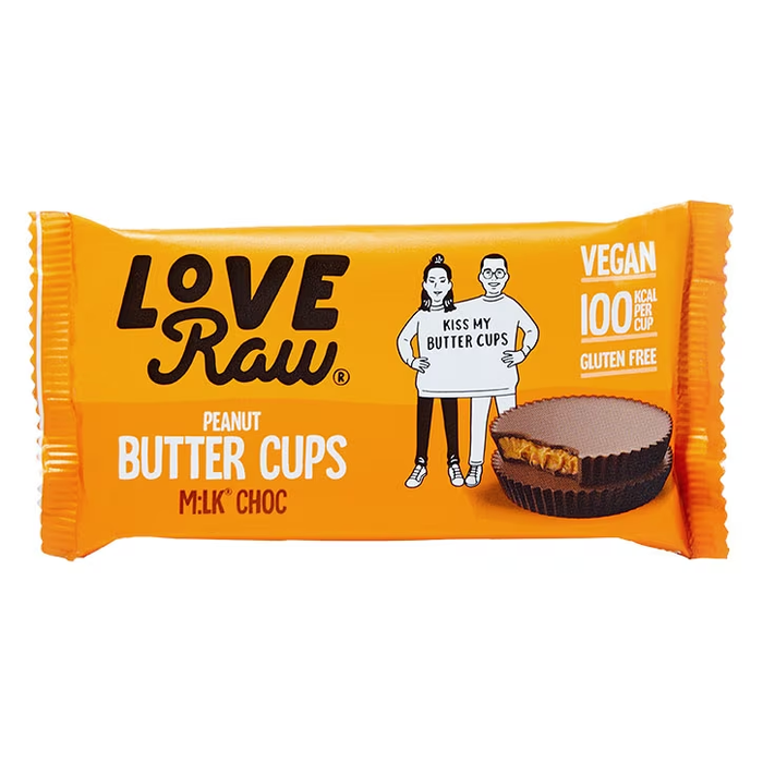 LOVERAW M*LK SCHOCAL PEANUT Butterbecher 18 x 34g