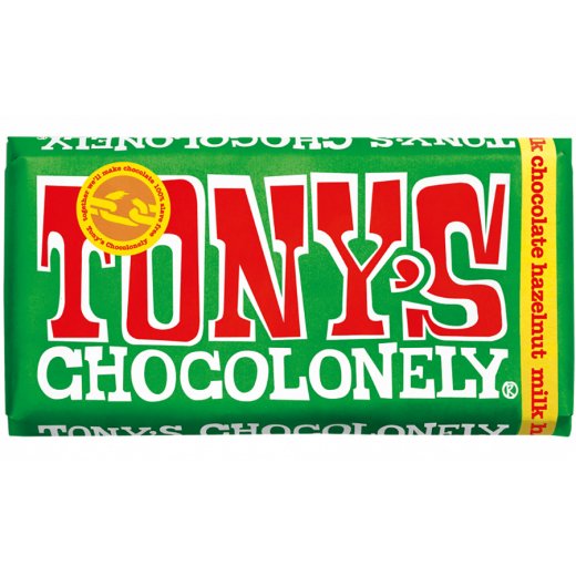 Tony's Chocolonely Milk Chocolate & Haselnut Bar 15 x 180 g